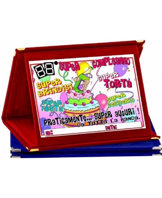 TARGA COMPLEANNO ANNI PERSONALIZZABILI