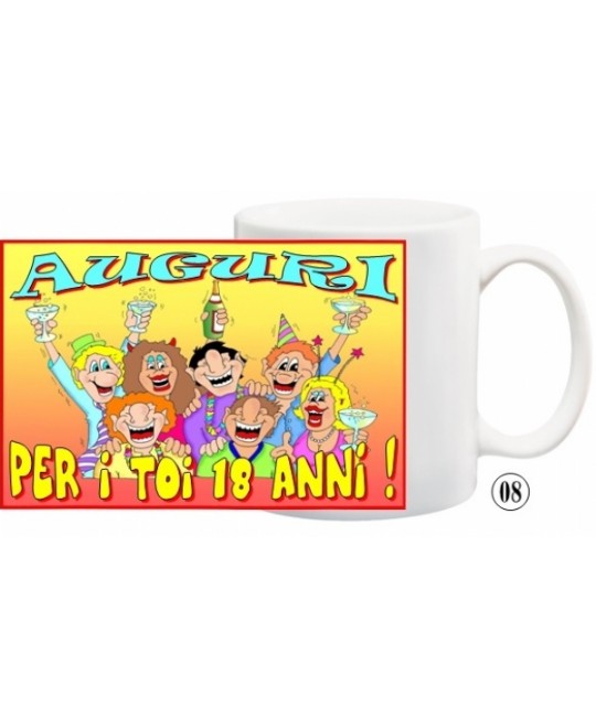 TAZZA AUGURI 18 ANNI