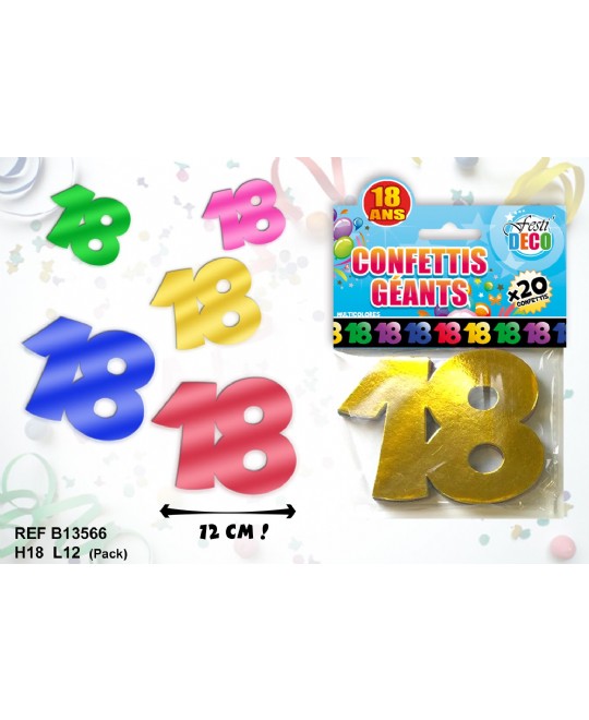 CONFETTI GIGANTI 18 ANNI