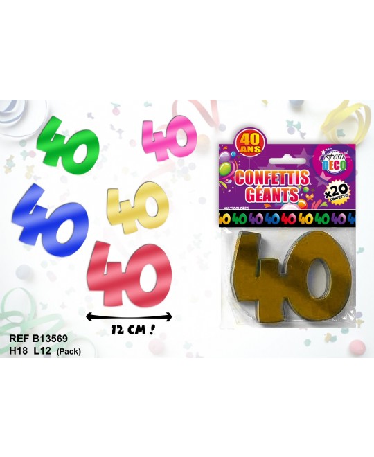 CONFETTI GIGANTI 40 ANNI