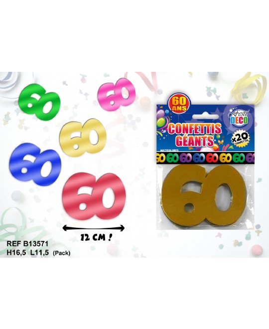CONFETTI GIGANTI 60 ANNI