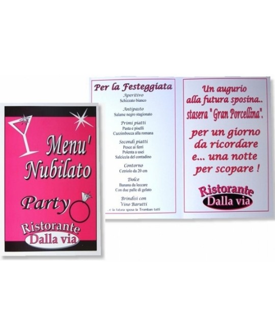 MENU' NUBILATO PARTY