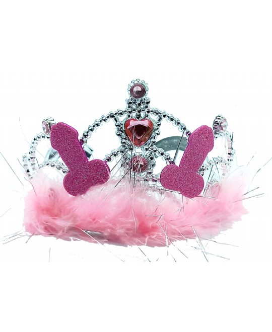 CORONA SEXY CON PISELLI GLITTER E  MARABOU