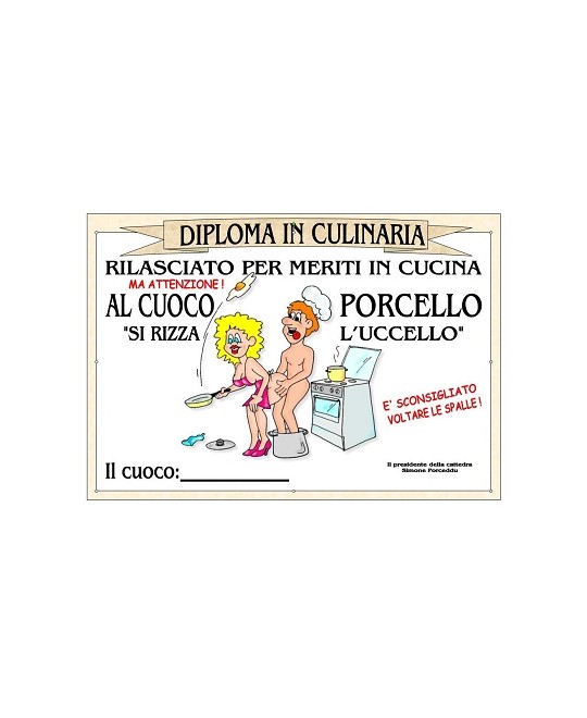 DIPLOMA AL CUOCO PORCELLO