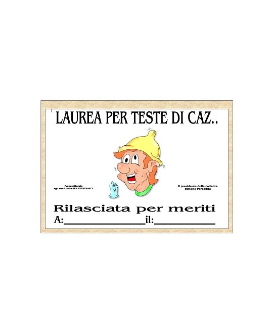 LAUREA PER TESTE DI CAZ...