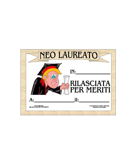 NEO LAUREATO PER MERITI / LAUREA