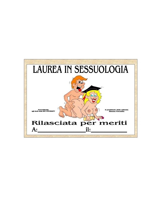 LAUREATA IN SESSUOLOGIA