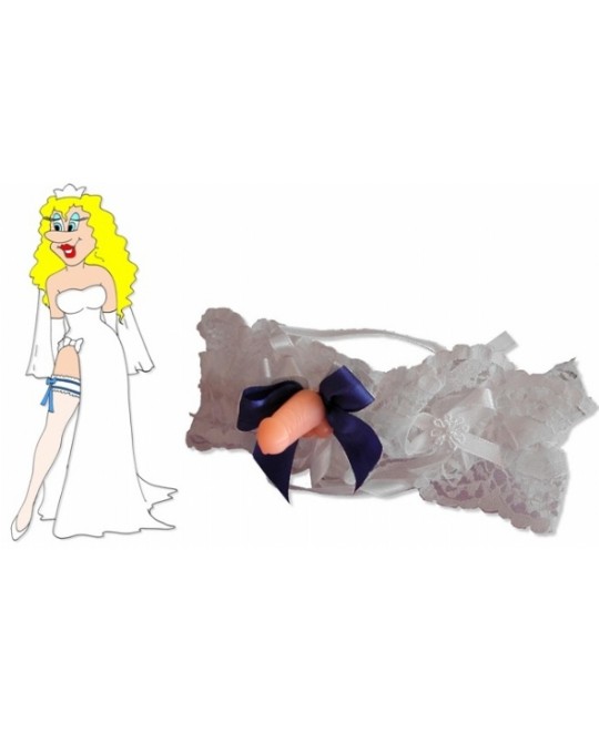 GIARRETTIERA SPOSA CON PISELLO PORTAFORTUNA