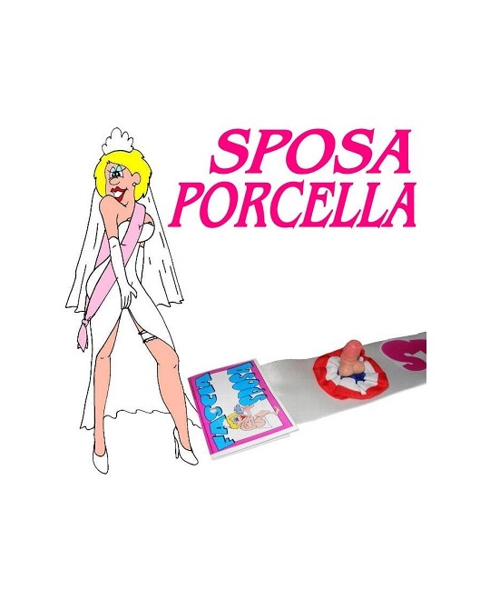 FASCIA SPOSA PORCELLA CON SPILLA