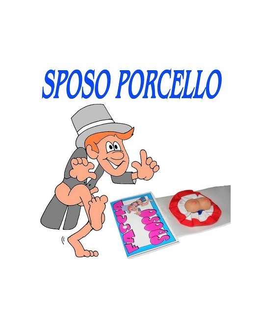 FASCIA SPOSO PORCELLO CON COCCARDA