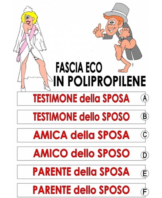 FASCIA SPOSI ASSORTIMENTO