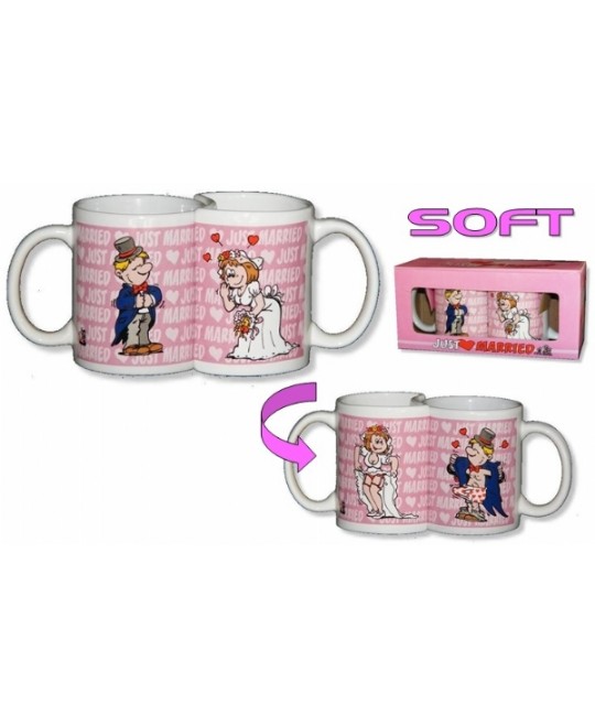 COPPIA TAZZE SPOSI CARTOON SOFT