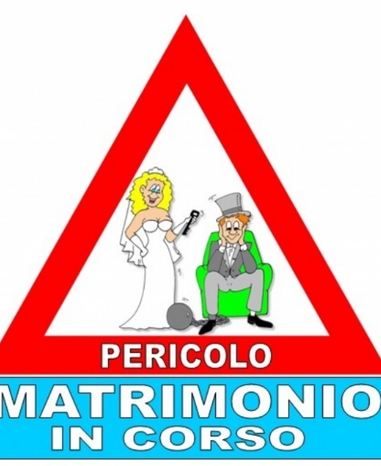 CARTELLO SPOSI PLASTIFICATO  A