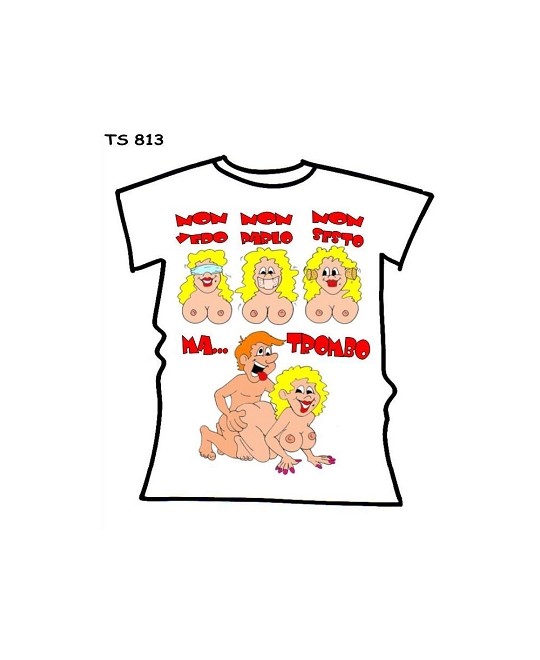 T-SHIRT NON VEDO...MA TROMBO X LEI  IN CONFEZIONE