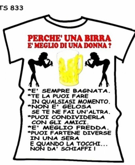 T-SHIRT BIRRA IN CONFEZIONE
